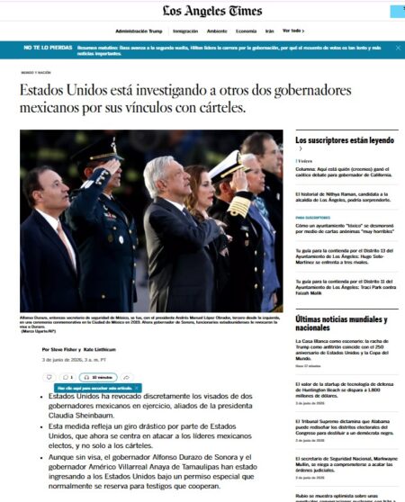 EU investiga a 2 gobernadores más de Morena, según LA Times