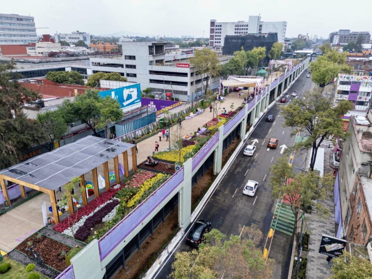 Inauguran, a medias, parque elevado de Tlalpan